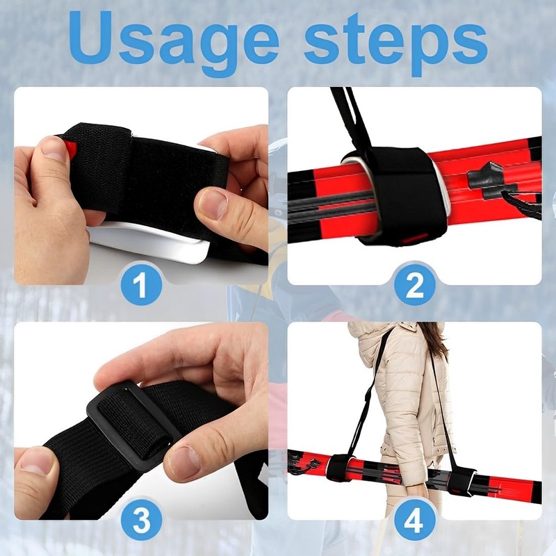 VYIBPDY Set of 4 Alpine Ski Clips Ski Clips Ski