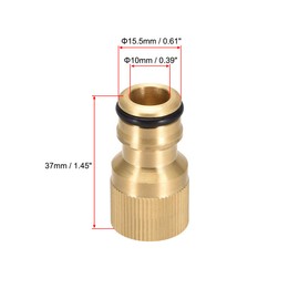 uxcell Brass Faucet Tap Quick Connector M18 Female Thread Hose Pipe Socket Adapter Fitting for Garden Irrigation System