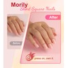 Morily Light Pink Press on Nails Short, Square Shaped Gloosy