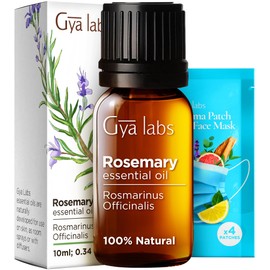 Gya Labs Rosemary Essential Oil for Hair - 0.34 Fl Oz - 100% Pure Natural Rosemary Oil for Diffuser, Skin, Scalp, Aromatherapy & Candle Making Scent