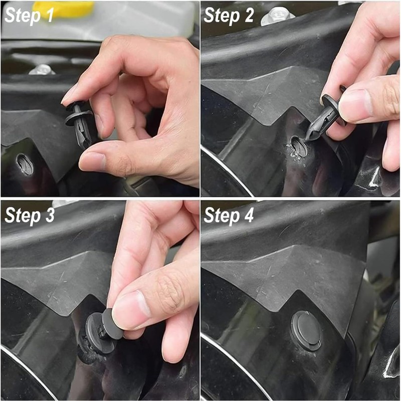 100 Pcs Car Body Trim Clips, Plastic Rivet Fasteners Universal