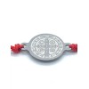 trendy Red String Saint Benedict Medal Bracelet Adjustable 6in-10in Religious