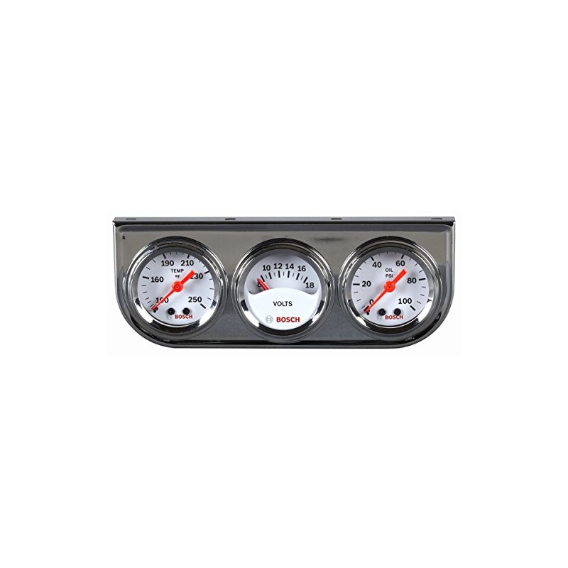 Bosch SP0F000039 Style Line 1-1/2" Mini Triple Gauge Kit (White