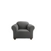 SureFit Simple Stretch Subway 1-Piece - Chair Slipcover - Gray