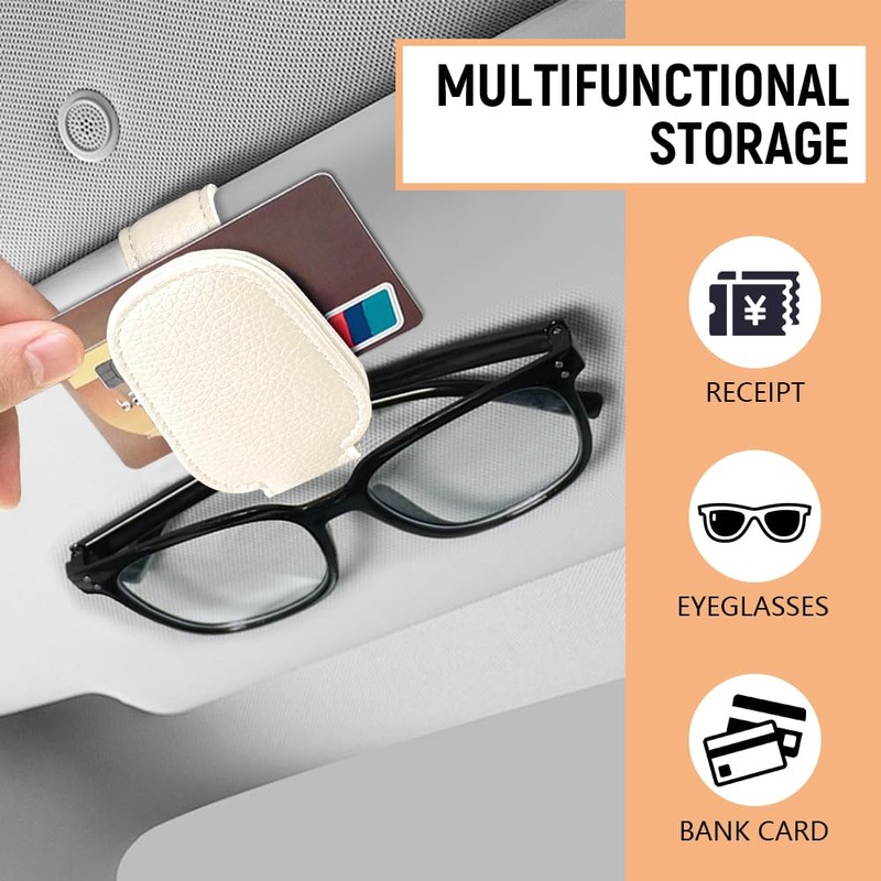 RGOAANC 2PCS Sunglasses Holders for Car Visor, Car Sun Visor