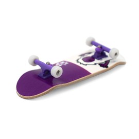 Teak Tuning Complete Fingerboard Purple Yeti Edition - Premium, Heat Transfer Graphic - Pro Shape & Size - Bearing Wheels, Pro Trucks, 61A Pro Duro Bushings - 32mm x 97mm Deck