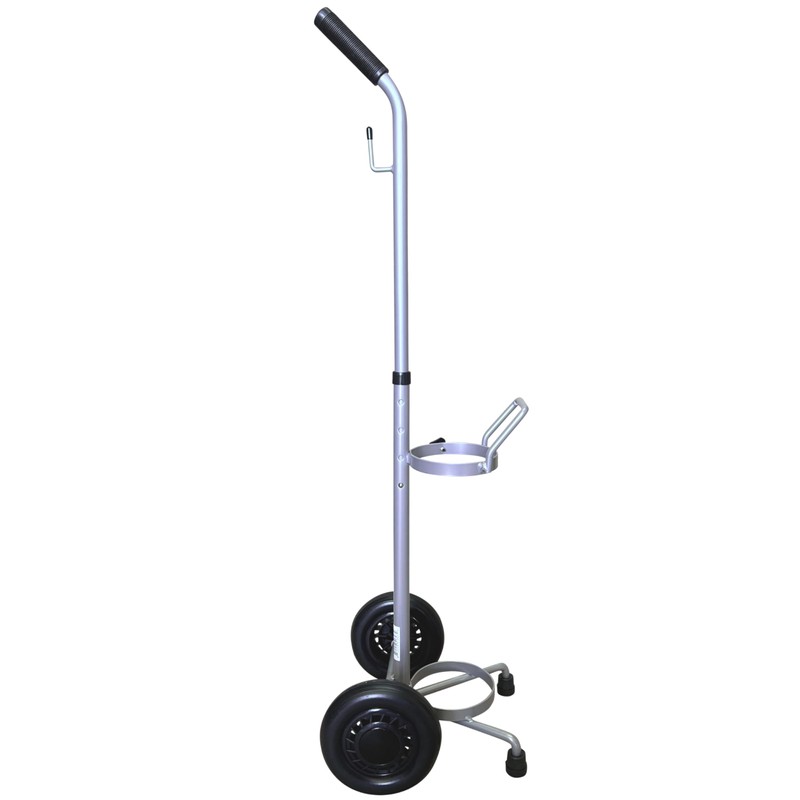 Resone Lightweight Single Oxygen Tank Cart, Adjustable Handle, Durable Powder-Coated