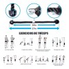 KS Cuerda/retractor De Entrenamiento De Tríceps+jaladera Tipo D