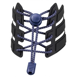 VICT POPU Elastic No Tie Shoelaces, One Size Fits All, for Kids and Adults, Elastic No Tie Lock Laces, Navy, One Size