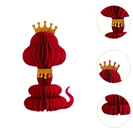 Fenteer Snake Statue Chinese 2025 New Year,Paper Sculpture Souvenir Gift Animal Figurine,Lunar New Year Decoration for Cabinet Shelf, Style D