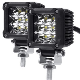 Adzoon Motorcycle Fog Lights, 2'' Inch 27W Spot Mini Cube Work Driving Pod Lights for Offroad Trucks ATV UTV SUV 4x4 Pick Up Car Boat