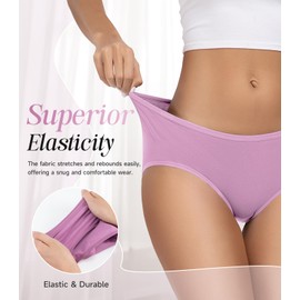TANSTC Women's Cotton Briefs, Pack of 6, Hipster Briefs, Low Waist & Stretch, Breathable, Multi-light-coloured x 6