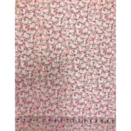 WATERCOLOR PINK PIGS COTTON FABRIC 1 YARD 36"x44" PERFECT FOR FACE MASKS NEW!