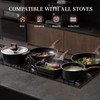Kikcoin 16Pcs Pots and Pans Set Nonstick Ceramic Cookware Sets