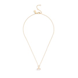 COACH Women's Signature Pearl Orb Pendant Necklace