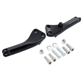 TCMT Black Passenger Foot Peg Support Kit Fits For Harley Dyna Super Glide Street Bob 2006-2017