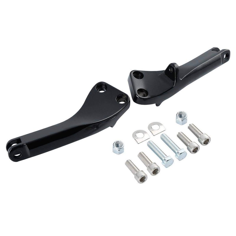 TCMT Black Passenger Foot Peg Support Kit Fits For Harley