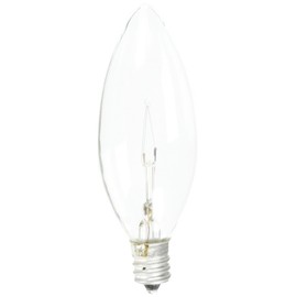 Westinghouse Lighting 0368200, 25 Watt, 130 Volt Clear Incand B9.5 Light Bulb, 2500 Hour 170 Lumen