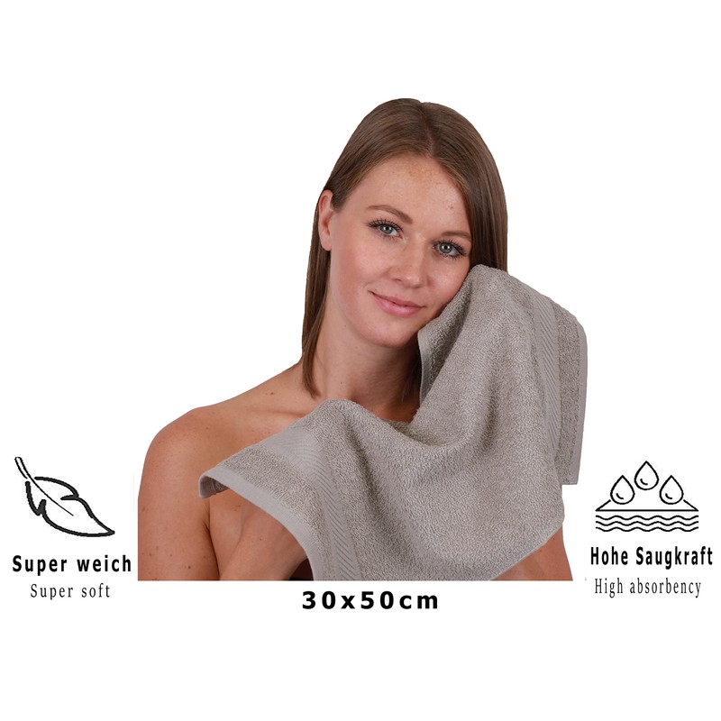 Betz Pack of 12 Guest Towels PALERMO 30x50 cm 100%