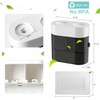 GFWARE Toothbrush Holder Toothpaste Dispenser Wall Mounted with Cover, 4