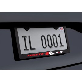 Ghost License Plate Frames Mustang GT License Plate Fram Black Metal Racing Coyote with Screws and Caps