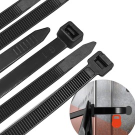 Cable Ties 402mm, Heavy Duty Adjustable PP Plastic Insulator, Indoor and Outdoor UV Resistant, Cable Ties Black (40 Pack)