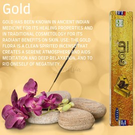 Satya Nag Champa Gold Incense Sticks | x12 pack | with SAMASIA incense sticks holder | Used for Goomatherapy, Spa, Yoga, Weddings, Meditation, Healing, Positivity and Relaxation