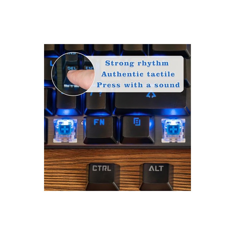 50 Pcs Blue Mechanical Keyboard Switches with Puller & Brush