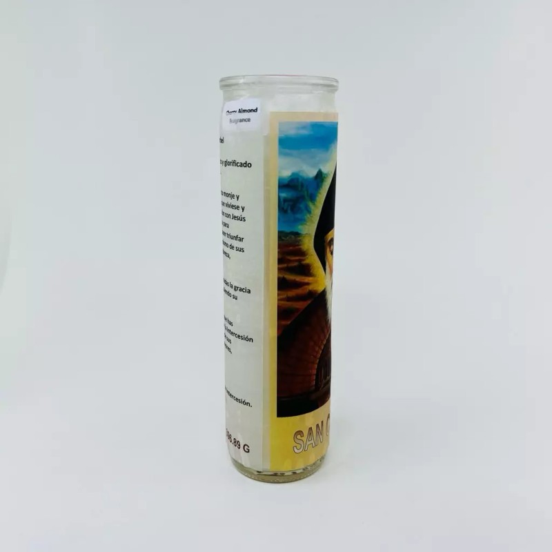 Dharma Candles San Charbel Candle Catholic 14 Oz Glass Devotional