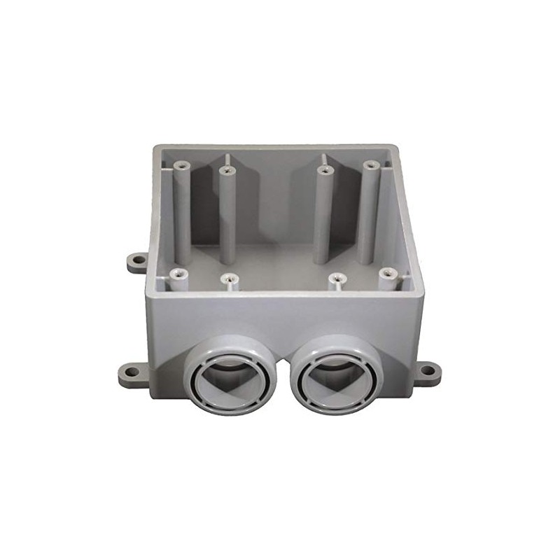 Weatherproof Box, 2Gang, PVC, 36.3 cu. in