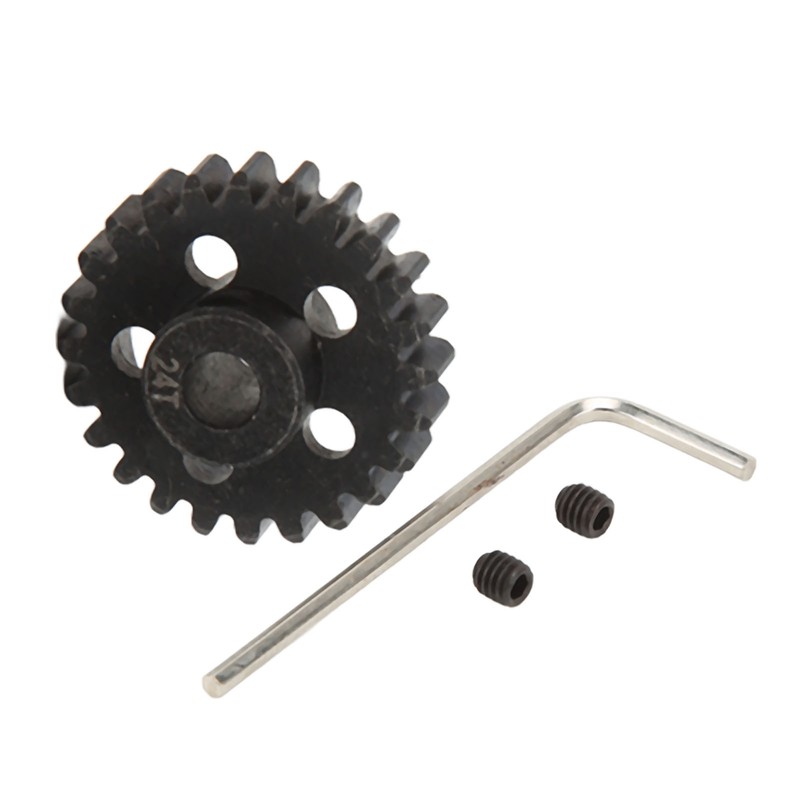 24T Pinion Gear Mod 1 5mm Shaft with Screws Wrench