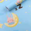 ZAMNEA Vinyl Wallpaper Adorable Sleeping Rabbit Wallpaper Blue Sky with