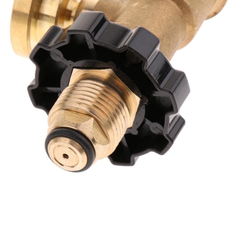 perfk Propane Tank Adapter with Gauge Copper Conversion Adapter with