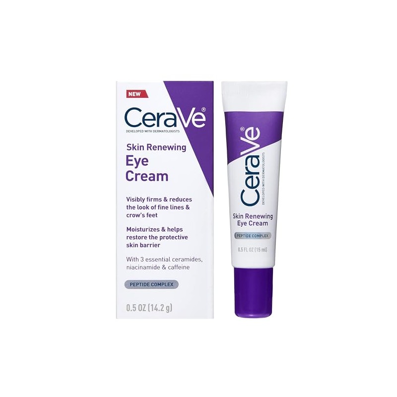 Cerave Crema Ojos Renovadora Piel Arrugas Debajo Péptidos Cafeína Niacinamida