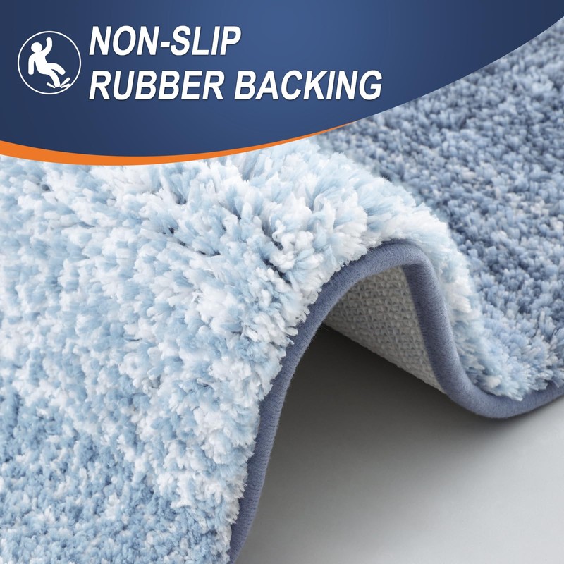 OLANLY 30-inch Round Bathroom Rugs, Extra Soft and Absorbent Microfiber