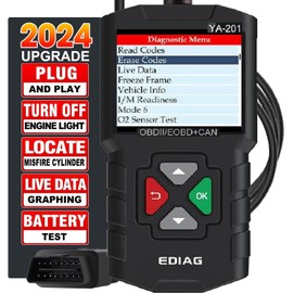 KINGBOLEN 2024 YA201 OBD2 Scanner Auto Check Engine OBD Code Reader Car Diagnostic Tools