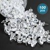 100 Pack Large Push Pins Clear Thumb Tacks 1 Inch