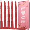Topsics 6 Pack 10 Inch Red Taper Candles, Spiral Taper