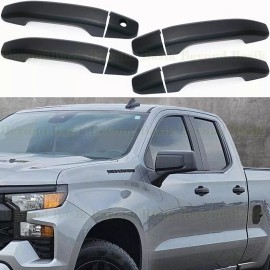 Torox 2014-2025 Chevy Silverado Sierra MATTE BLACK 4 Door Handle COVERS NO Smart Key