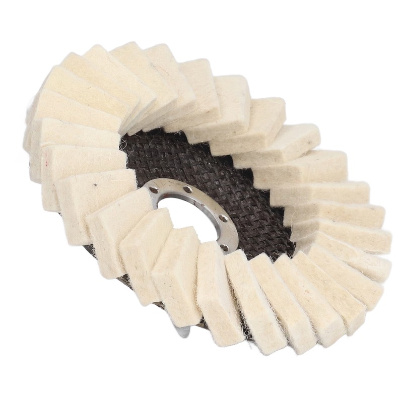 2Pcs 5in Grinding Disc Wave Shape Wool Felt Polishing Wheel