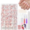 Virellay 360 Pieces Gradient False Nails (Short Square Gradient, 360