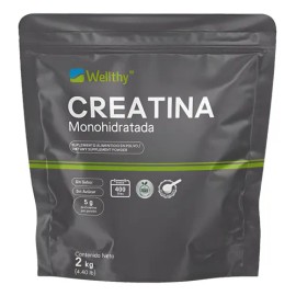 Creatina Monohidratada 2 Kg Wellthy Sin Sabor