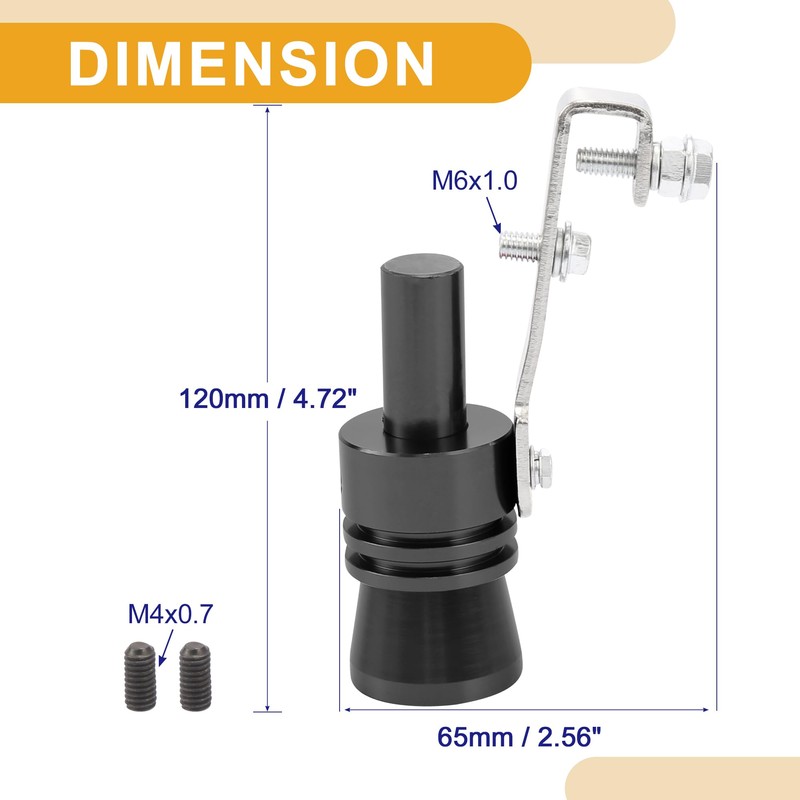 Partuto 2 Pcs XL Universal Turbo Whistle Muffler - Aluminum
