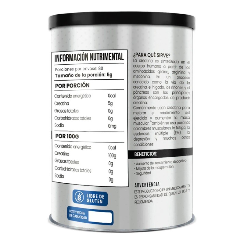 Suplemento Creatina Bunny Sport 400g 80 Servicios Polvo Natural