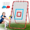 Volleyball Rebounder Net 7x4 Ft with 2 Target Stripes, 5-Angle