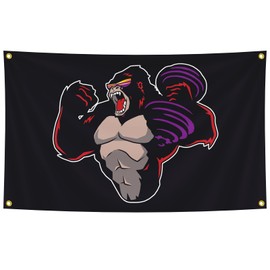 GYM Conquer Bodybuilding Banner 3X5FT Flag with 4 Grommets for Easy Hanging.-7