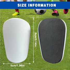 SSKHE 2 Pairs Mini Soccer Shin Guards, Professional Soccer Shin Guards, Anti-Slip Miniature Shin Pads, Low Leg Pads, Protective Equipment for Men Women Boys Girls Youth (White & Grey)