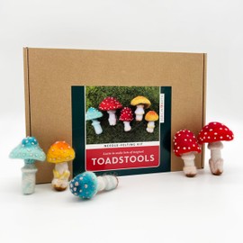 Bergin & Bath Needle Felting Kit, Toadstools - Adult Art Craft Kit for Beginners