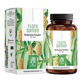 NATURTREU® Psyllium Husk Capsules High Dose - 2000 mg Psyllium Husk Powder per Daily Dose - Psyllium Seeds Digestive Complex with Calcium, Fennel & Licorice Root - 120 Capsules Vegan