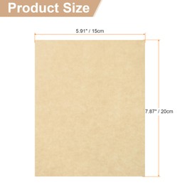 sourcing map 500pcs Parchment Paper Square Sheets 6" x 8" Waterproof Dry Food Wrapping Paper for Sandwich Baking Paper Liners Picnic Basket Bread Hamburger Wrap Kitchen, Wood Color